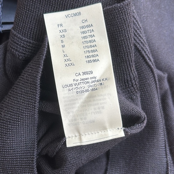Louis Vuitton ready to wear navy men’s sweater with leather patches NWT L - Picture 10 of 10